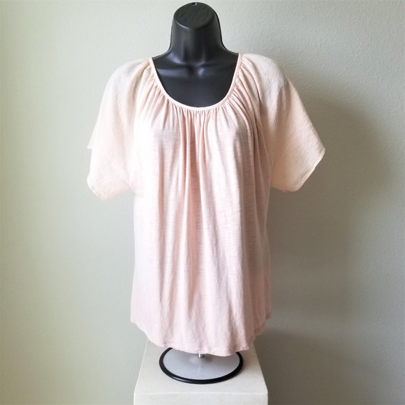 GAP Short Sleeve Tie Back Peasant Tshirt Blouse - Picture 3 of 8
